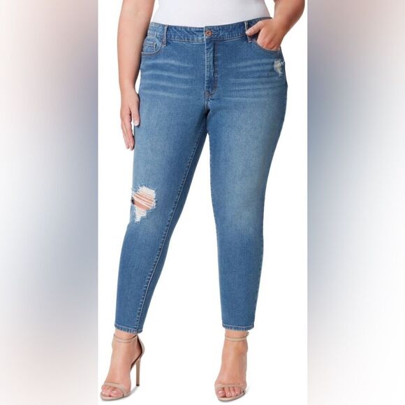 ❤️BRAND NEW Jessica Simpson Plus Adored High Rise Ankle Jeans - Picture 4 of 10